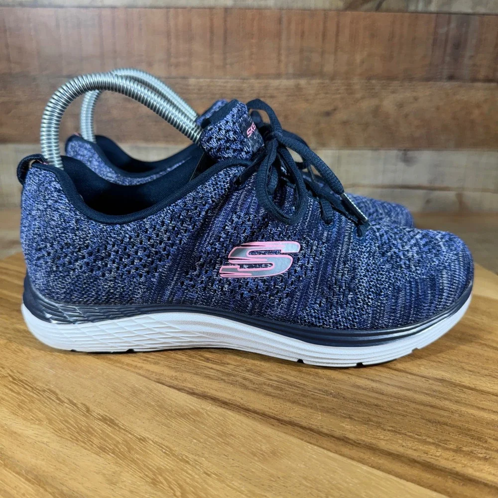 Skechers Sneakers Womens 7 Navy Blue Lite-Weight Tennis Shoes 12591TX Knit